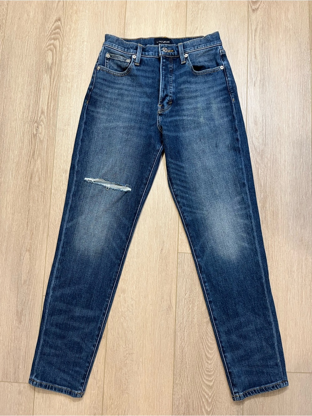 LUCKY BRAND ‘Drew Mom’ Dark Blue Distressed Jeans -FREE SHIPPING on Bundles $95+